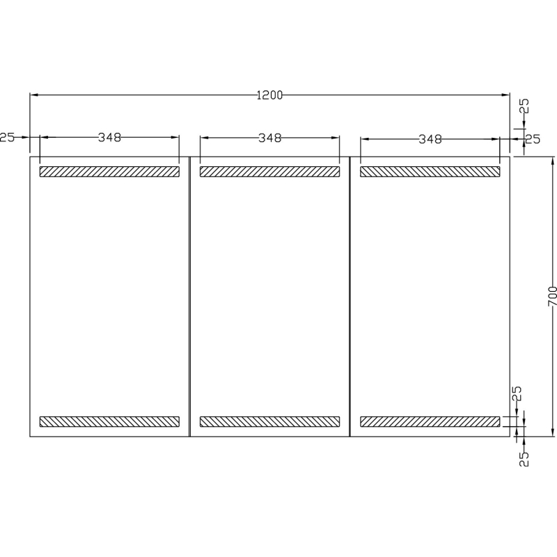 Corton Motion Sensor Illuminated LED Mirrored Wall Cabinet 1200x700mm