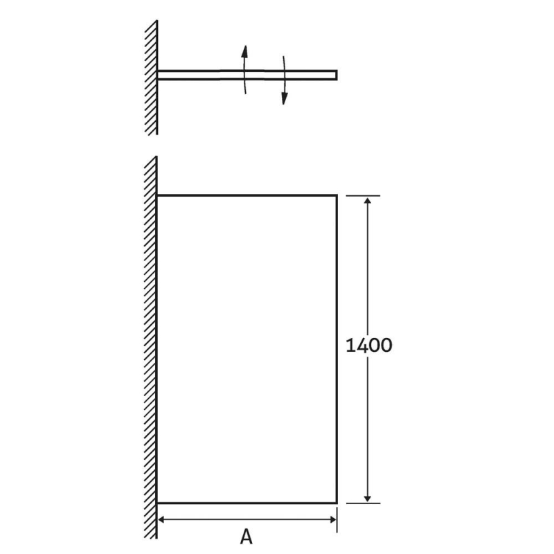 Moxby Brushed Bronze Single Pivot Bath Screen
