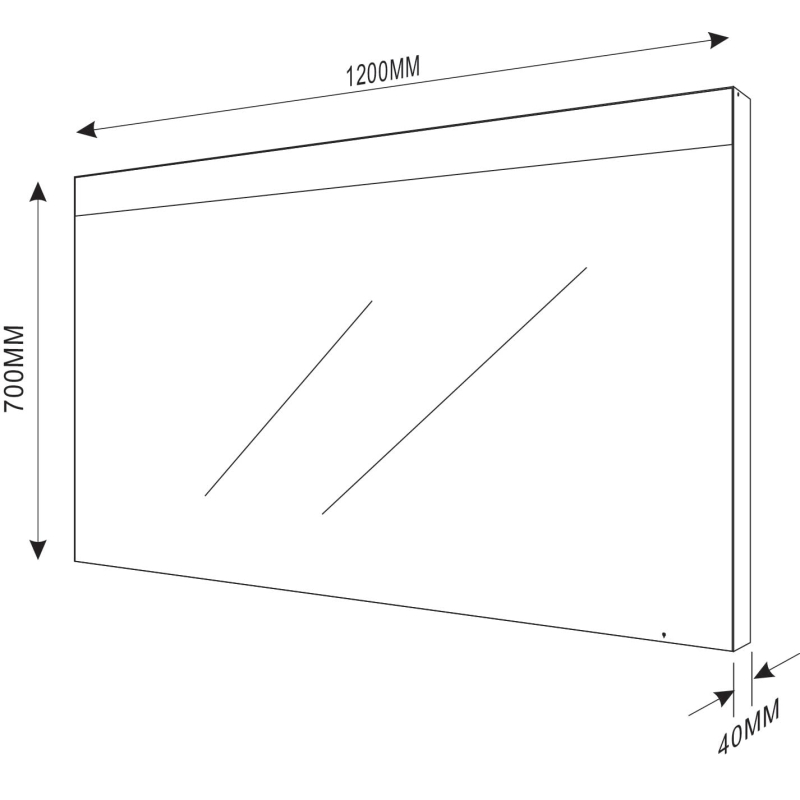 Mosta Motion Sensor Illuminated LED Mirror 1200x700mm