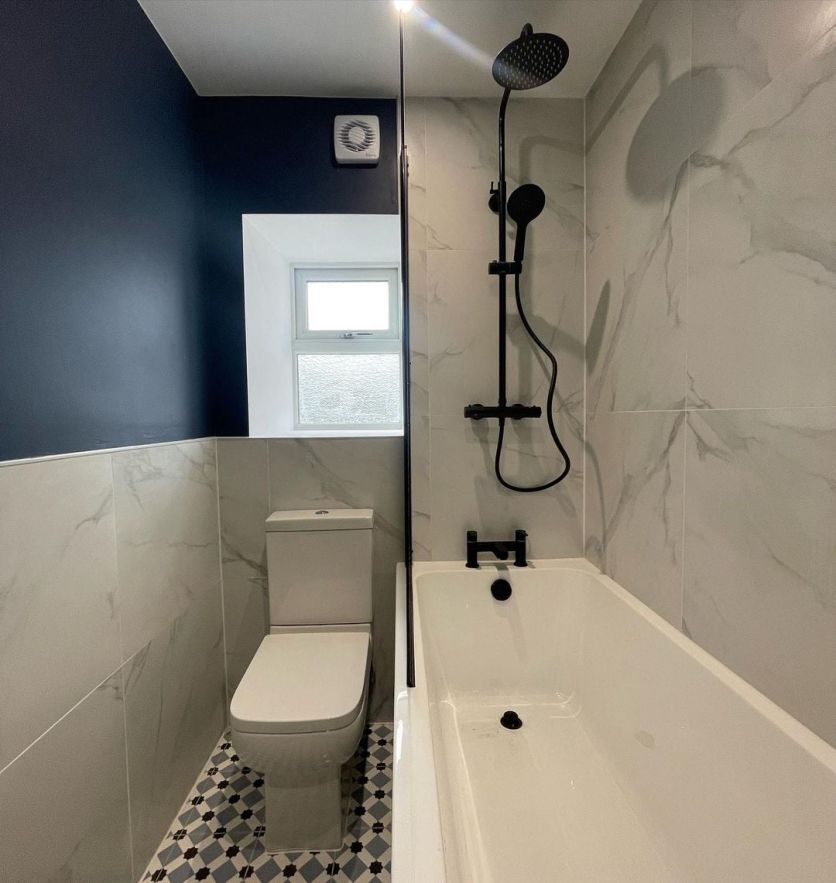 Vibra Black Round Thermostatic Shower Pack