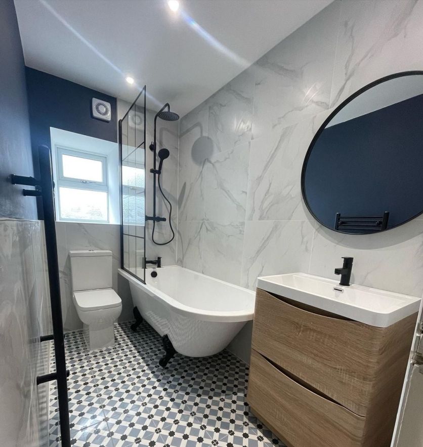 Sandhurst Blue Star Ceramic Tile