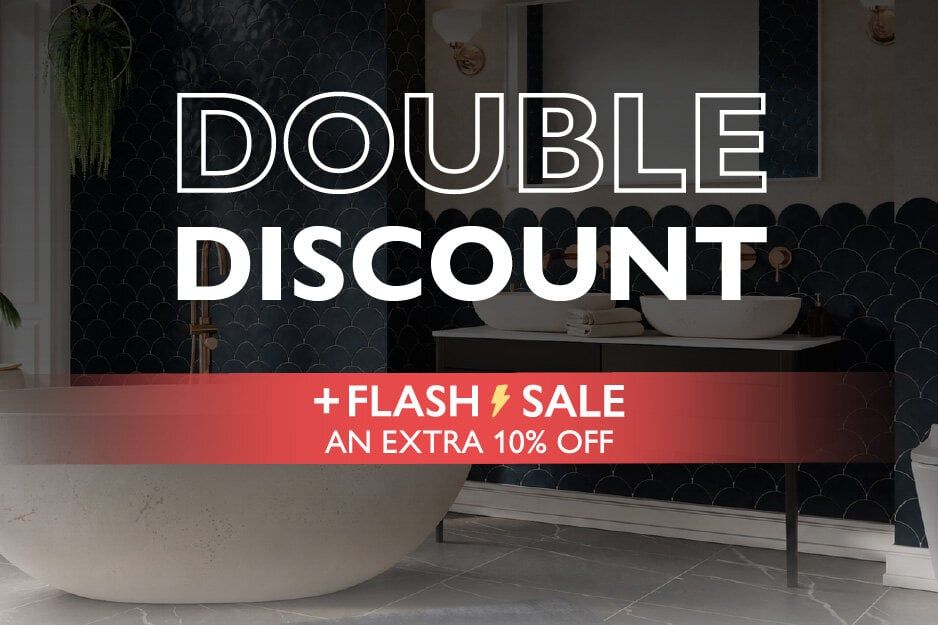 Easy Bathrooms Double Discount and Flash Sale promotion offering an extra 10% off during the August Summer Sale.