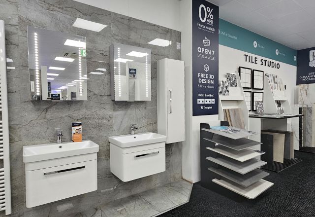 Bathroom bays at Easy Bathrooms Romford