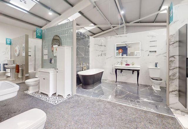 Bathroom bays at Easy bathrooms Petersfield