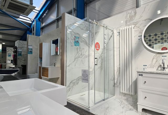 Bathroom bays at Easy Bathrooms Aberystwyth
