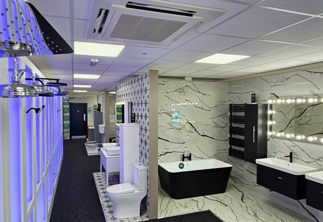 Bathroom bays at Easy bathrooms Oakham