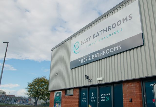 Bathroom showroom building by Easy Bathrooms Newcastle Airport