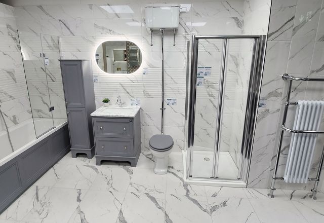 Bathroom displays Gloucester showroom
