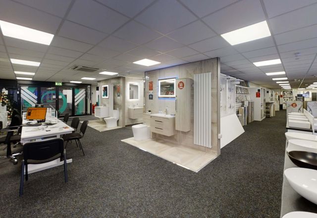 Bathroom displays Oxford showroom