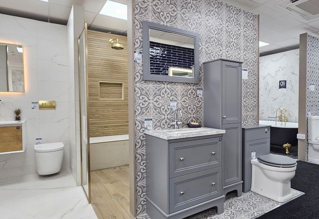 Easy Bathrooms Bath Showroom Vanity unit on displayVanity unit on display