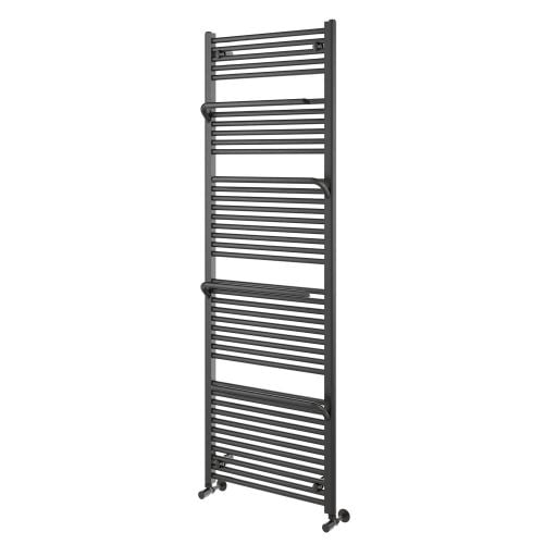Jenka Gunmetal Heated Towel Rail 1800x600mm | Gunmetal Bathroom Radiator