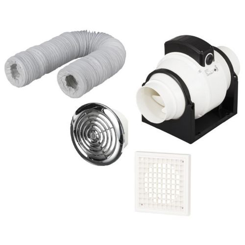 Pentonville Chrome Ceiling Extractor Fan | Bathroom Ventilation
