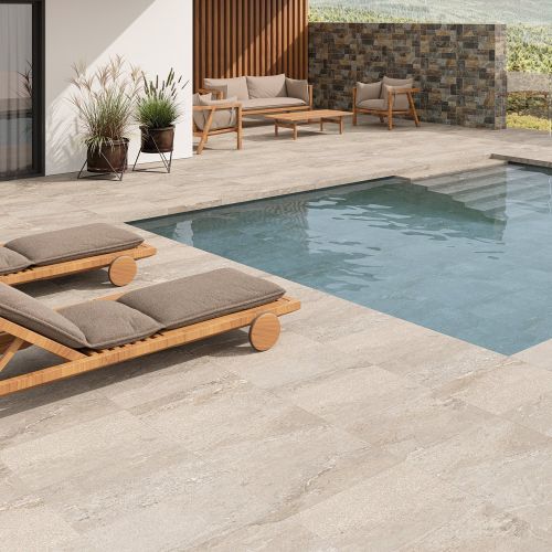Dragos Sand Stone Effect Matt Porcelain Outdoor Tile | Porcelain