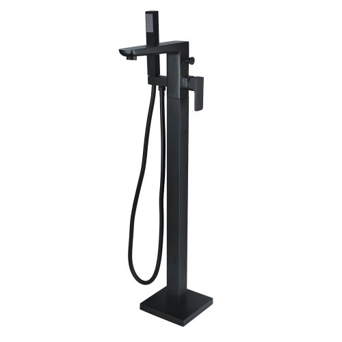 Easy Bathrooms Zena Black Floor Standing Bath Shower Mixer Tap | Black ...