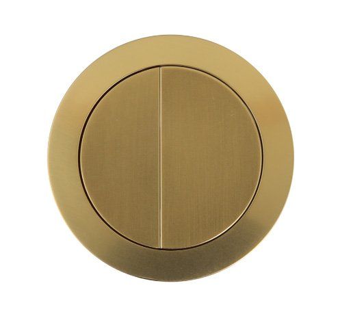 BRUSHED BRASS GOLD Finish Toilet Push Button Flush Valve Dual Flush - View #5