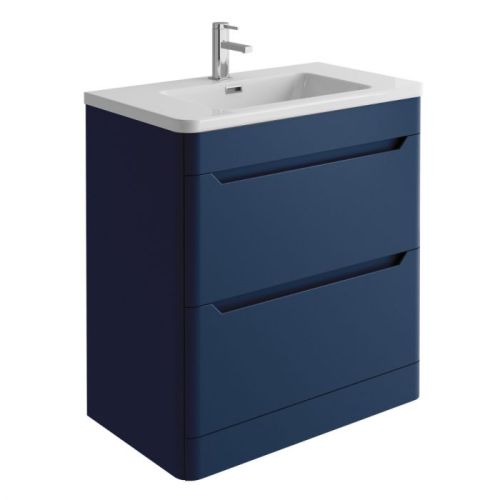Ellis 800mm Freestanding Blue Vanity Unit with Basin | Easy Bathrooms
