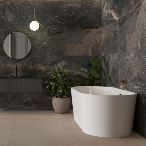 Zoltan Graphite Matt Porcelain Tile - 600 x 1200mm Easy Bathrooms