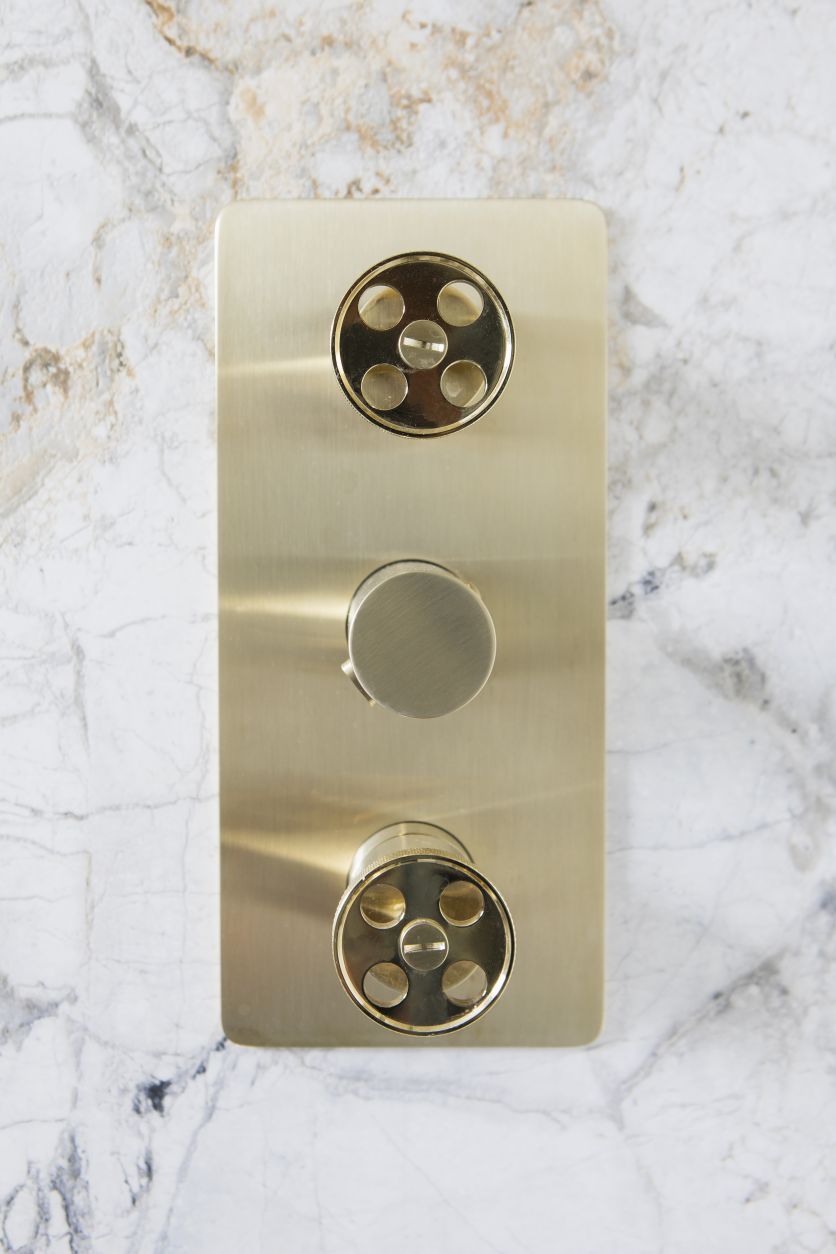 Urban Brushed Gold Concealed Valve Shower Pack