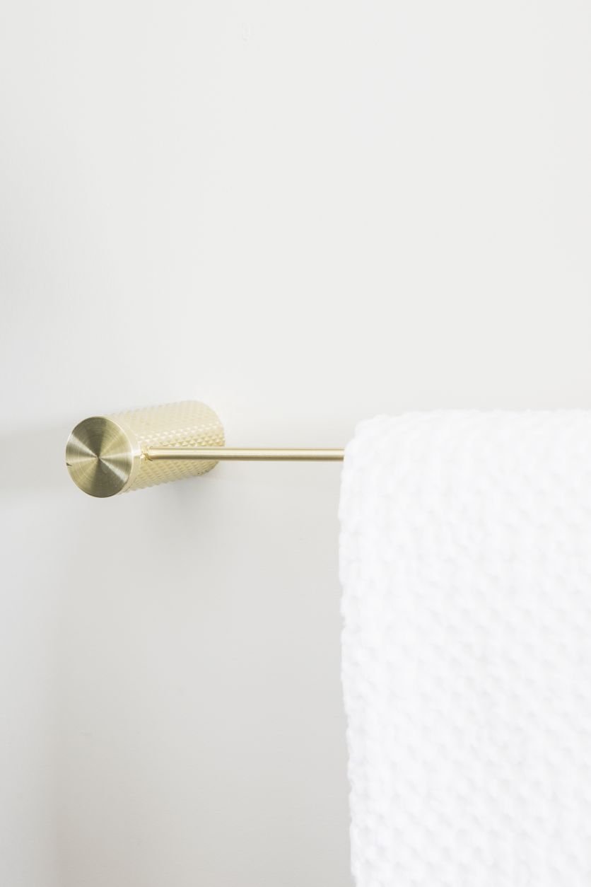 Moray Champagne Gold Knurled Towel Rail
