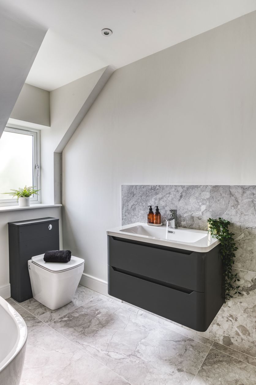 Ellis Wall Hung 800mm Vanity Unit in Charcoal
