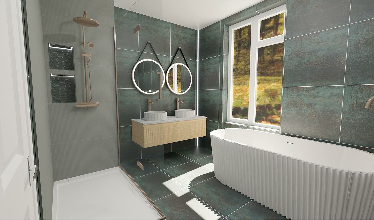 3D Design created during a free design appointment at Easy Bathrooms Portsmouth