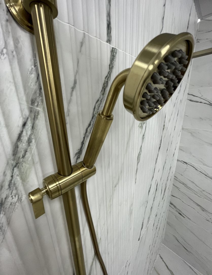 Brushed Gold Exposed Valve Shower Pack