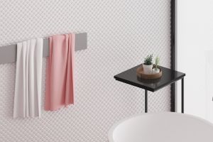 Image showingWhite Mosaic Tiles