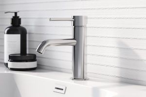 Image showingChrome Bathroom Taps