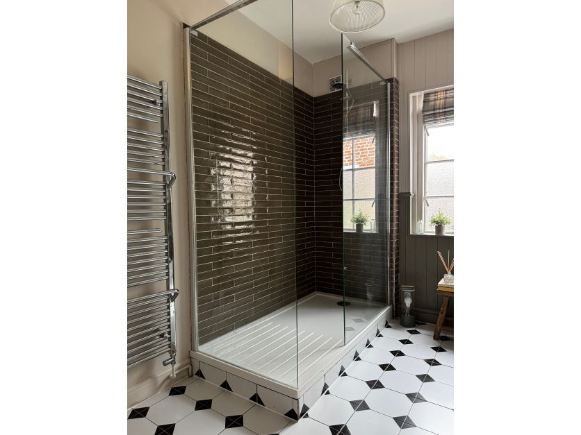 Capri Olive Green Gloss Ceramic Brick Tile 400x50mm