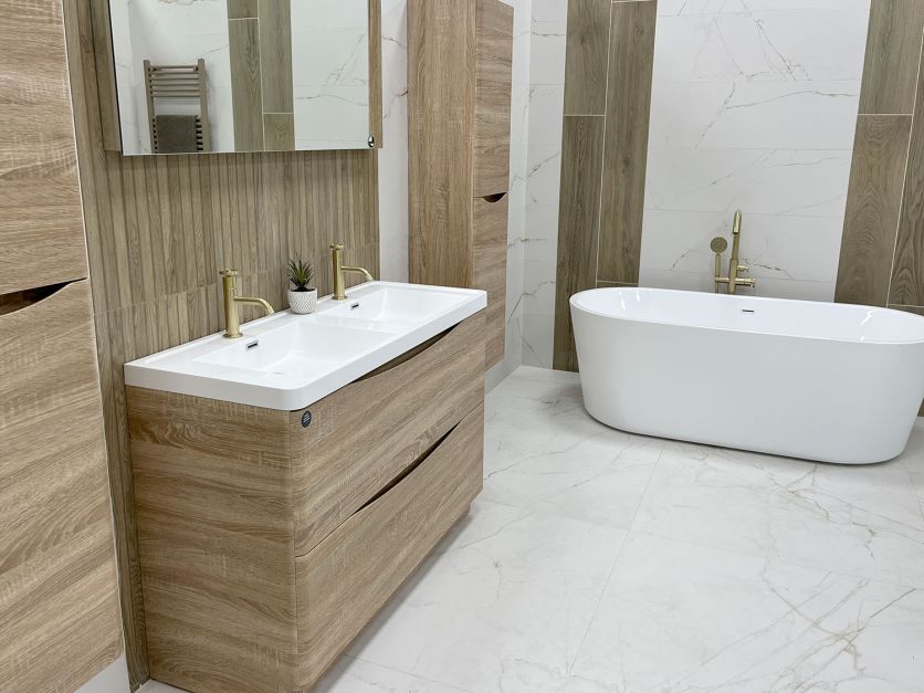 Erin 1200mm Floorstanding Vanity Unit in Light Oak