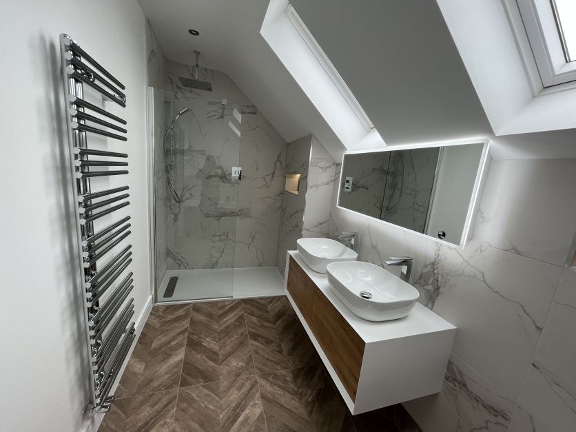 Redding Chevron Natural Wood Effect Matt Porcelain Tile