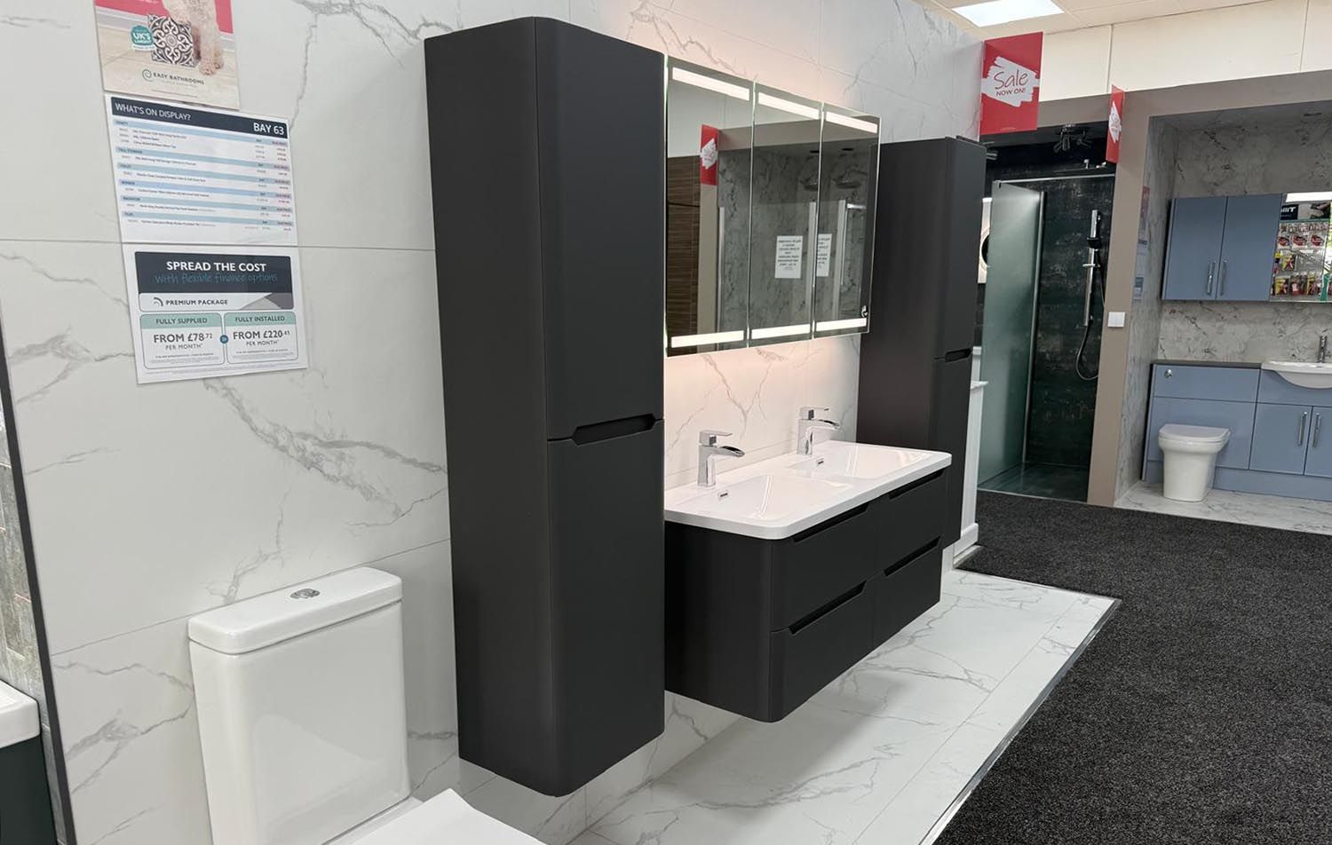 Bathroom displays Milton Keynes showroom