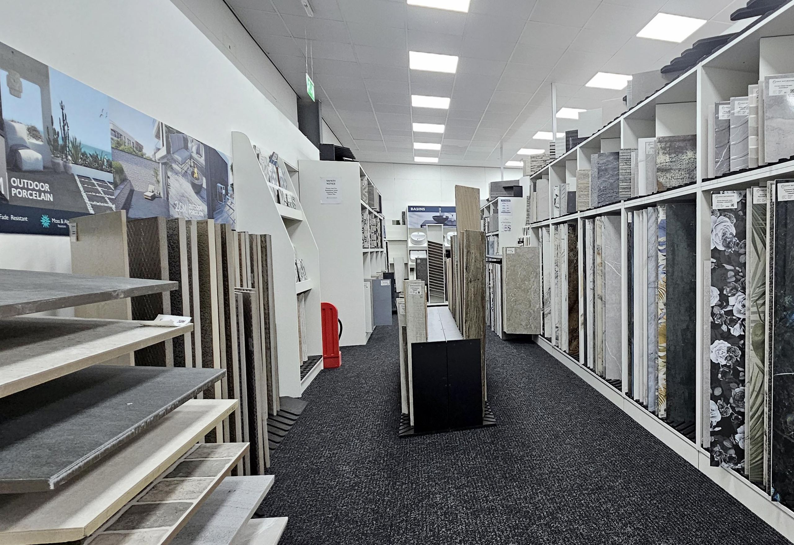 Easy Bathrooms & Tiles Basingstoke Showroom tile display