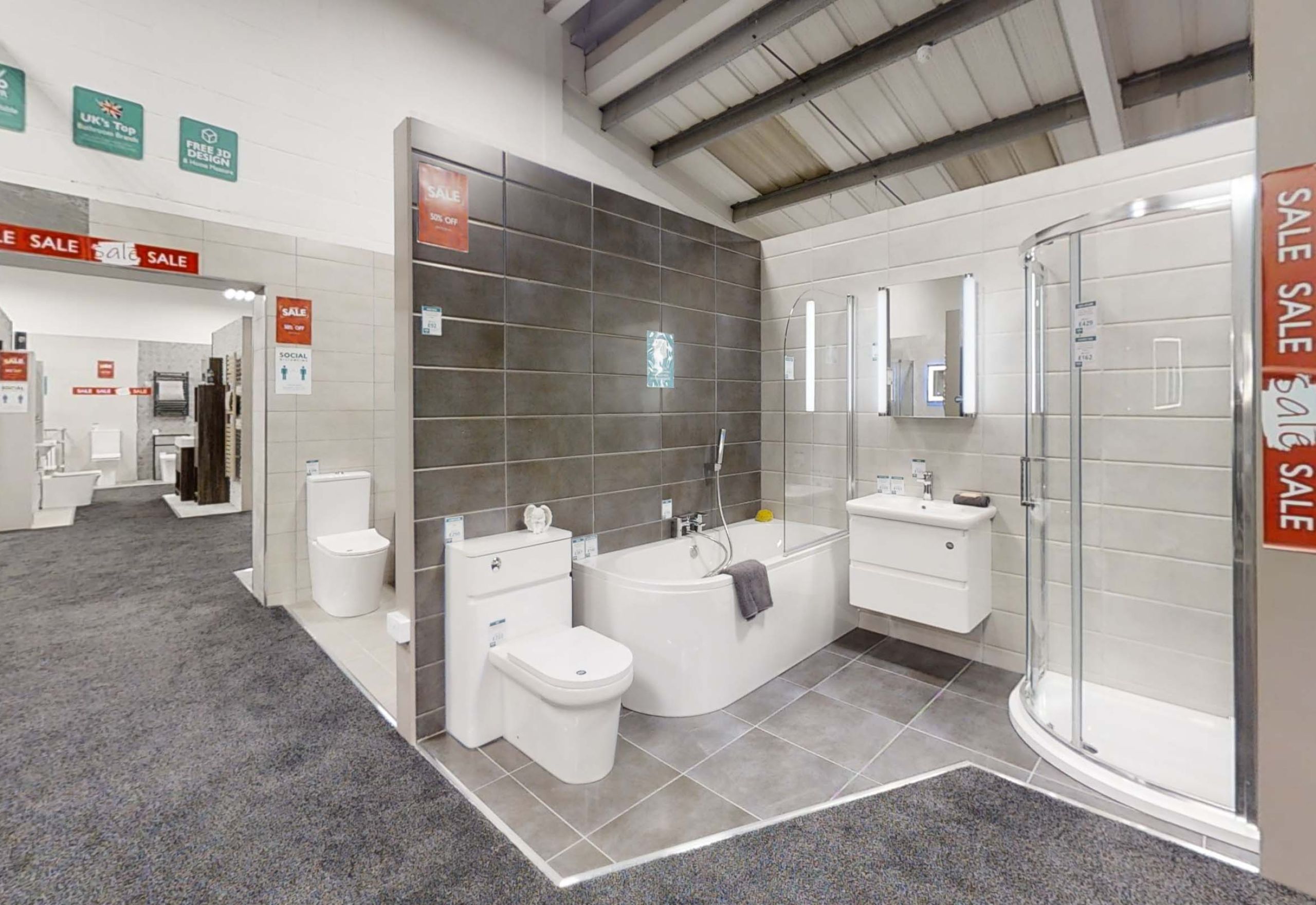 Crewe bathroom displays