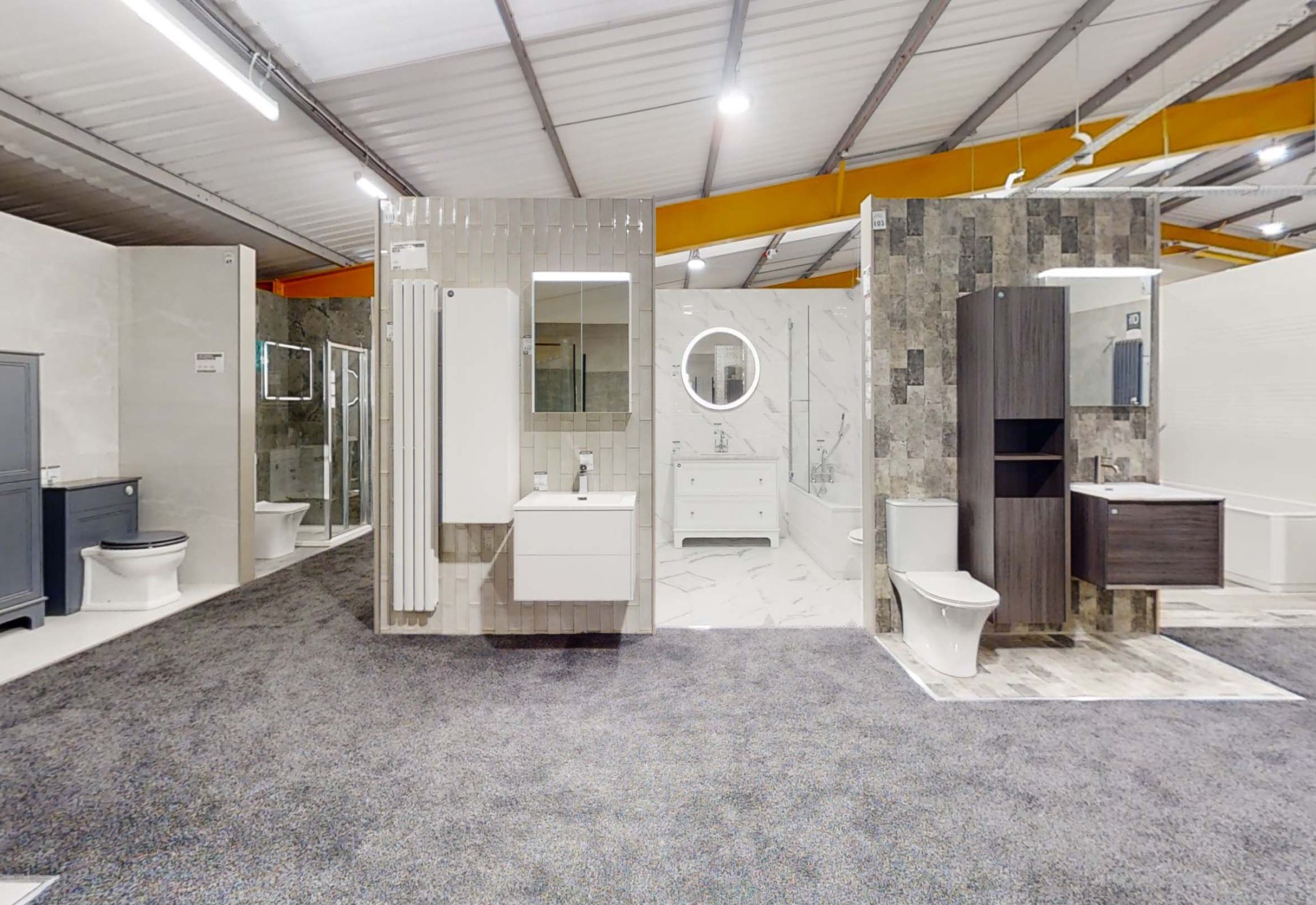 Bathroom displays South Shields showroom
