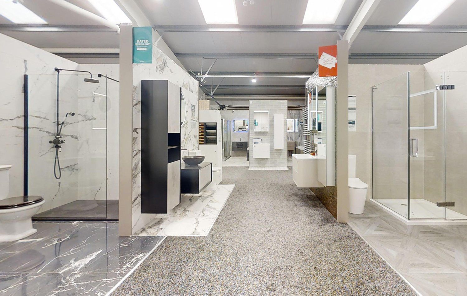 Petersfield shower bays at Easy Bathrooms
