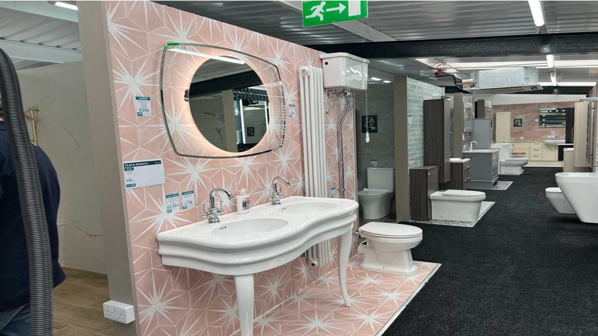 Bathroom displays Sittingbourne showroom