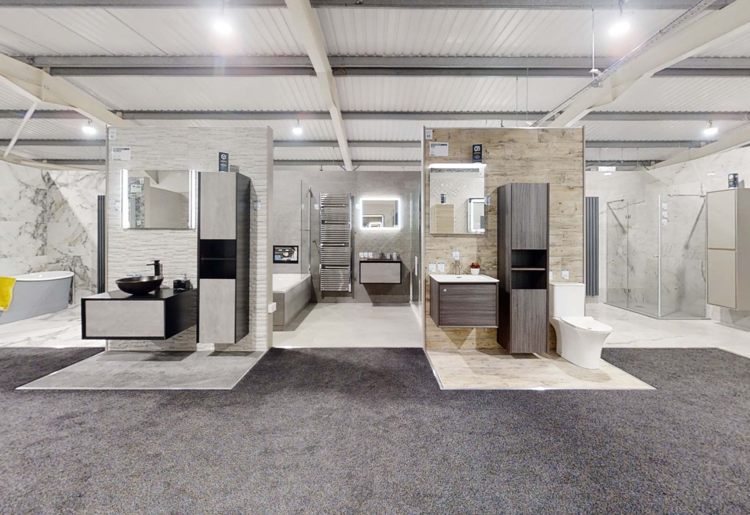 Easy Bathrooms & Tiles Showroom Barnstaple Retail Park Over 90 Displays