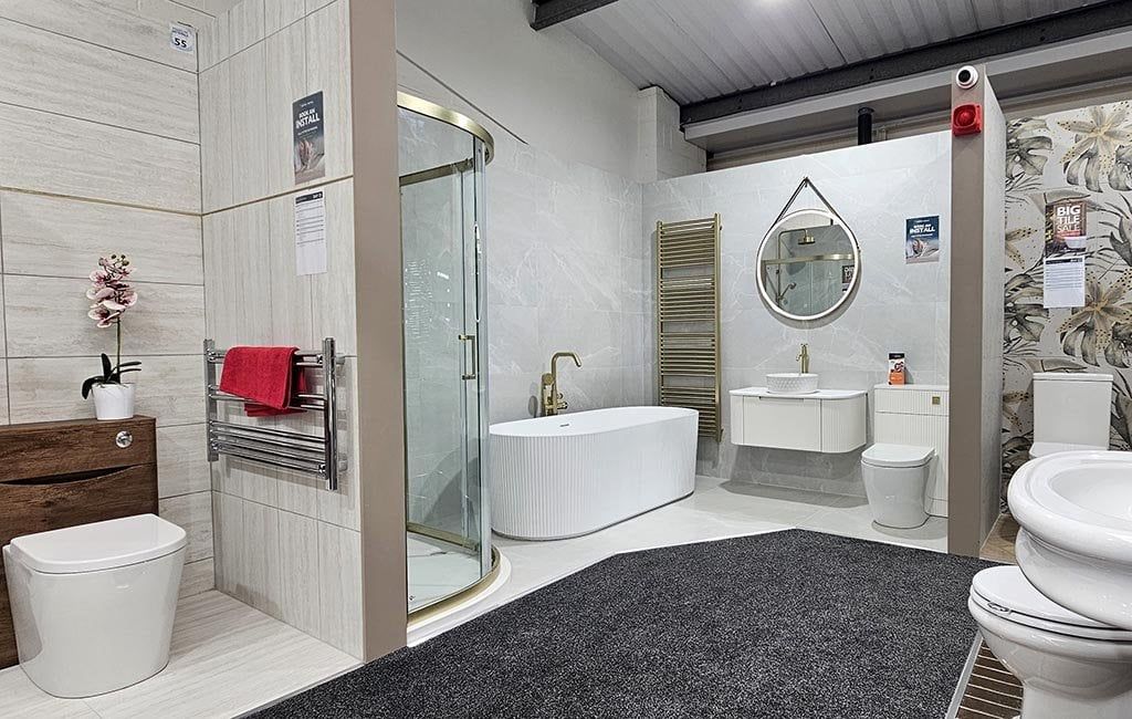Bathroom displays Sheffield Hillsbrough showroom