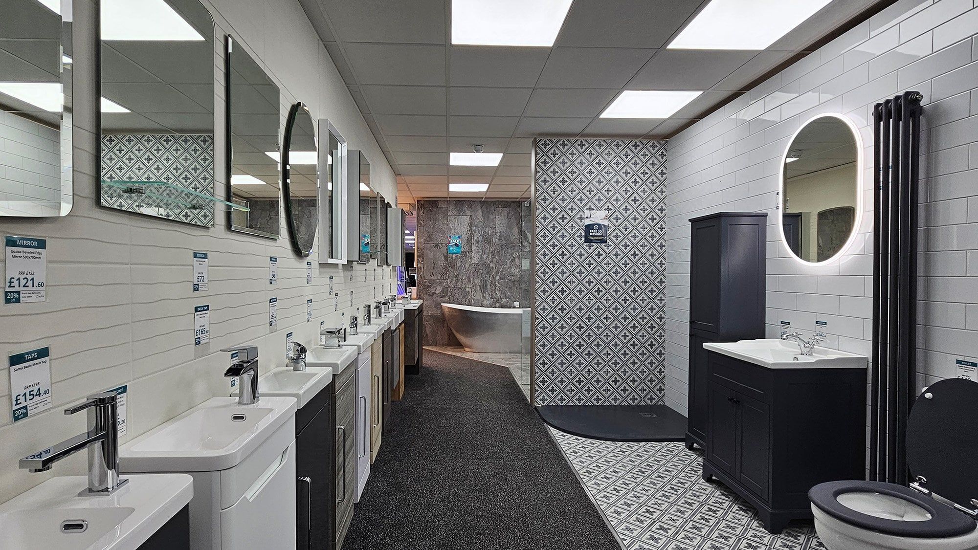 Bathroom bays at Easy Bathrooms Rayleigh