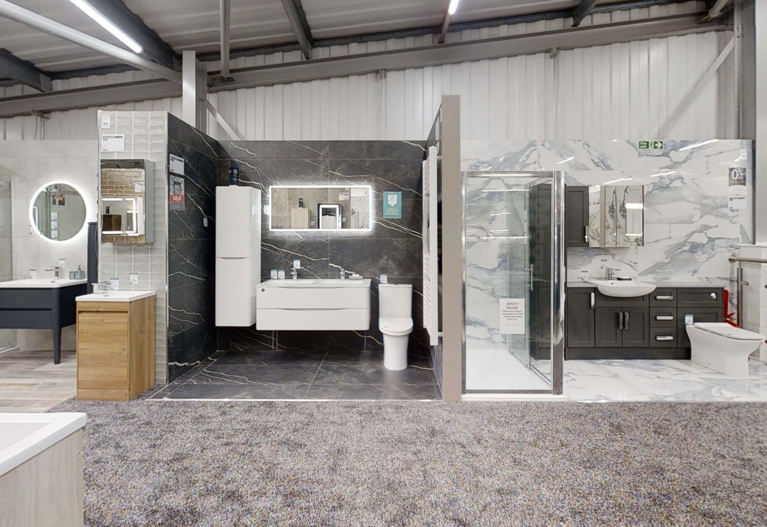 Bathroom bays at Easy Bathrooms St Albans