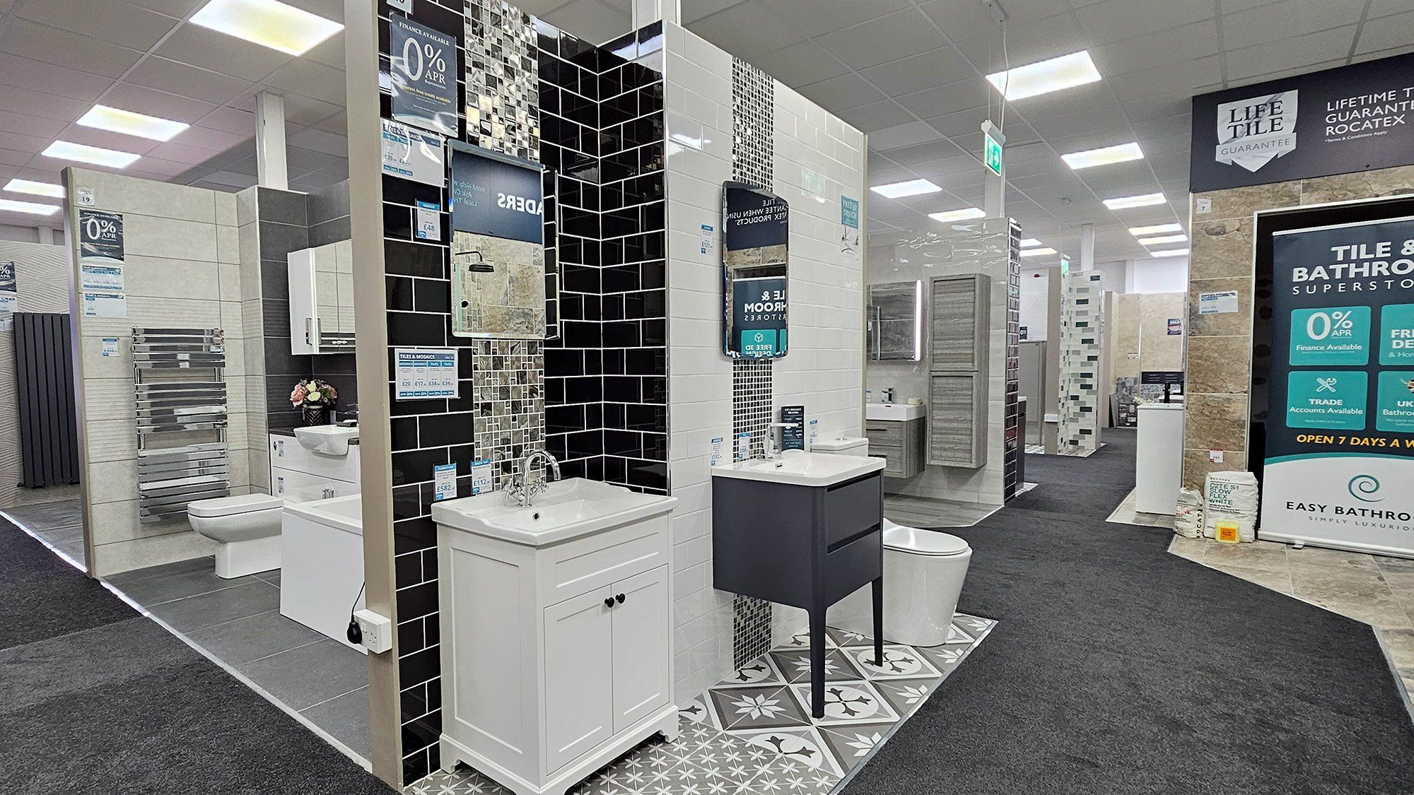 Easy Bathrooms & Tiles displays Chelmsford