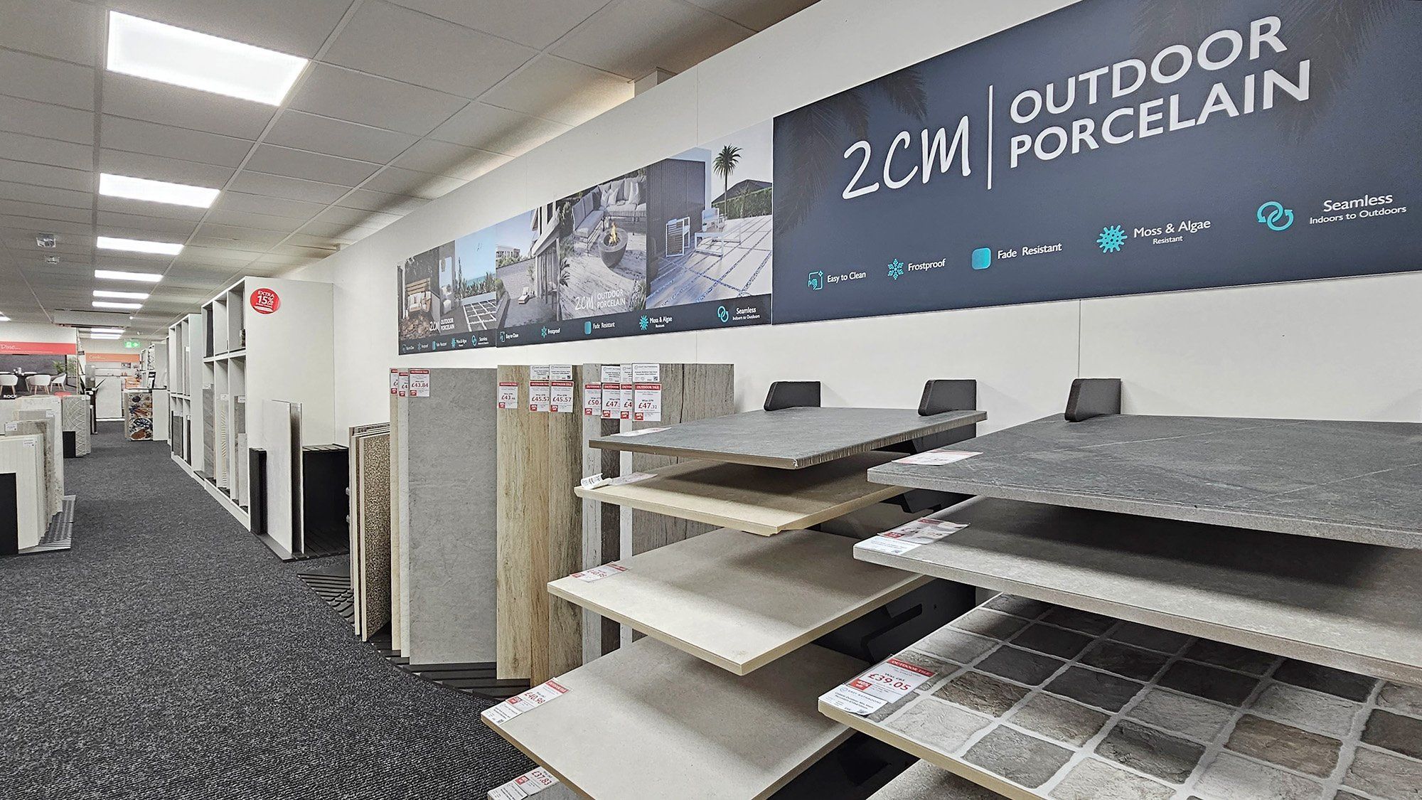 Tiles on display Easy Bathrooms Wokingham