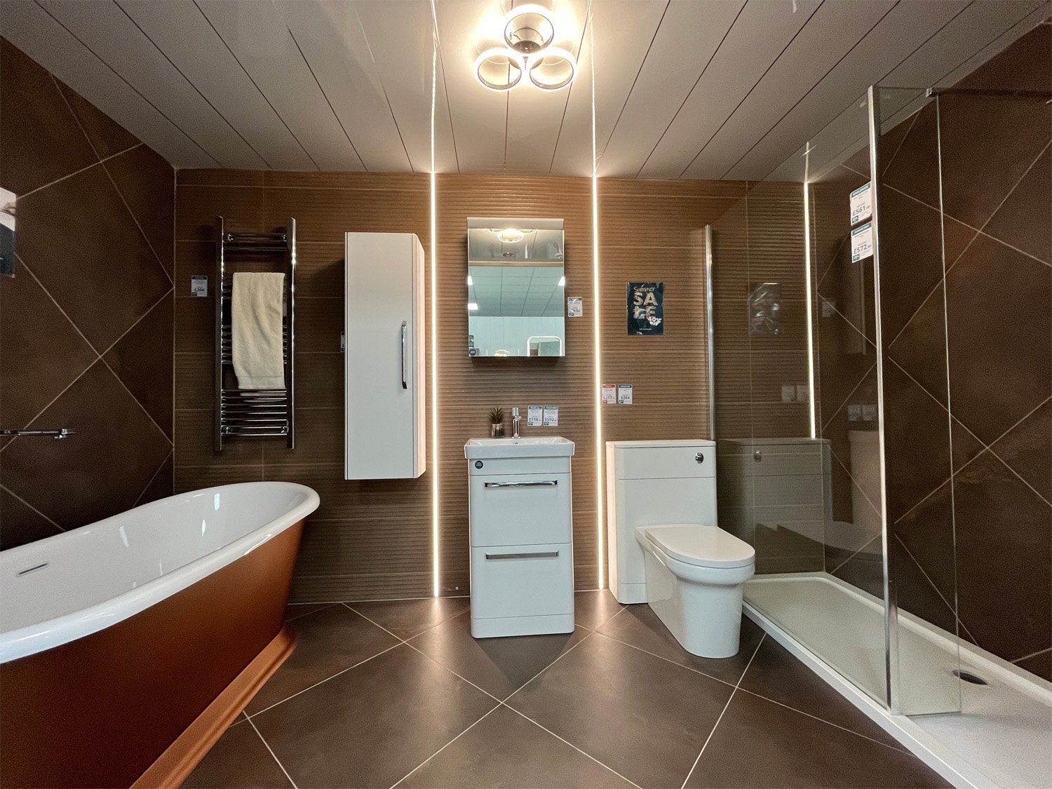 Bathrooms displayed in Easy Bathrooms Birstall