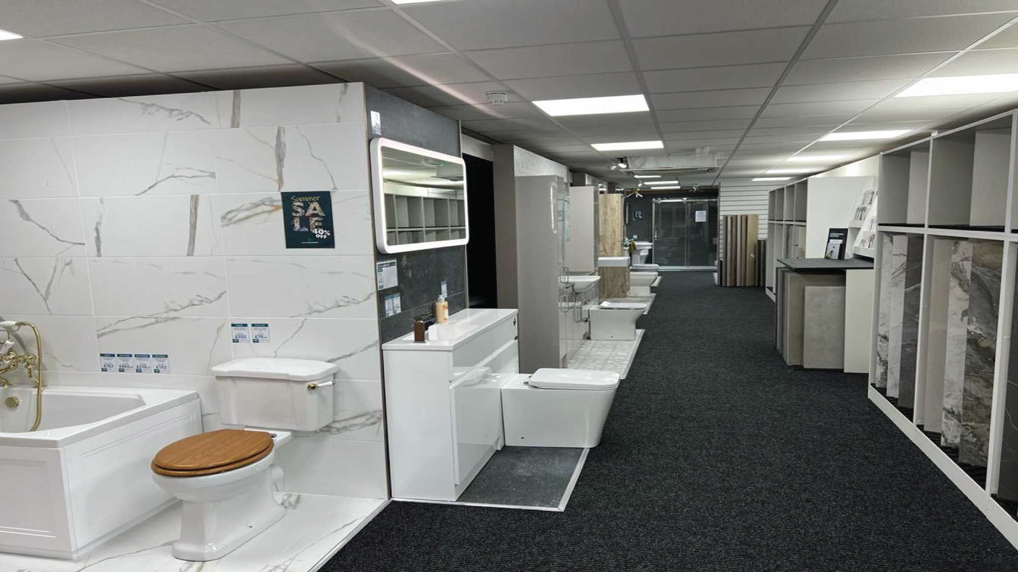Bathroom bays at Easy Bathrooms Sittingbourne