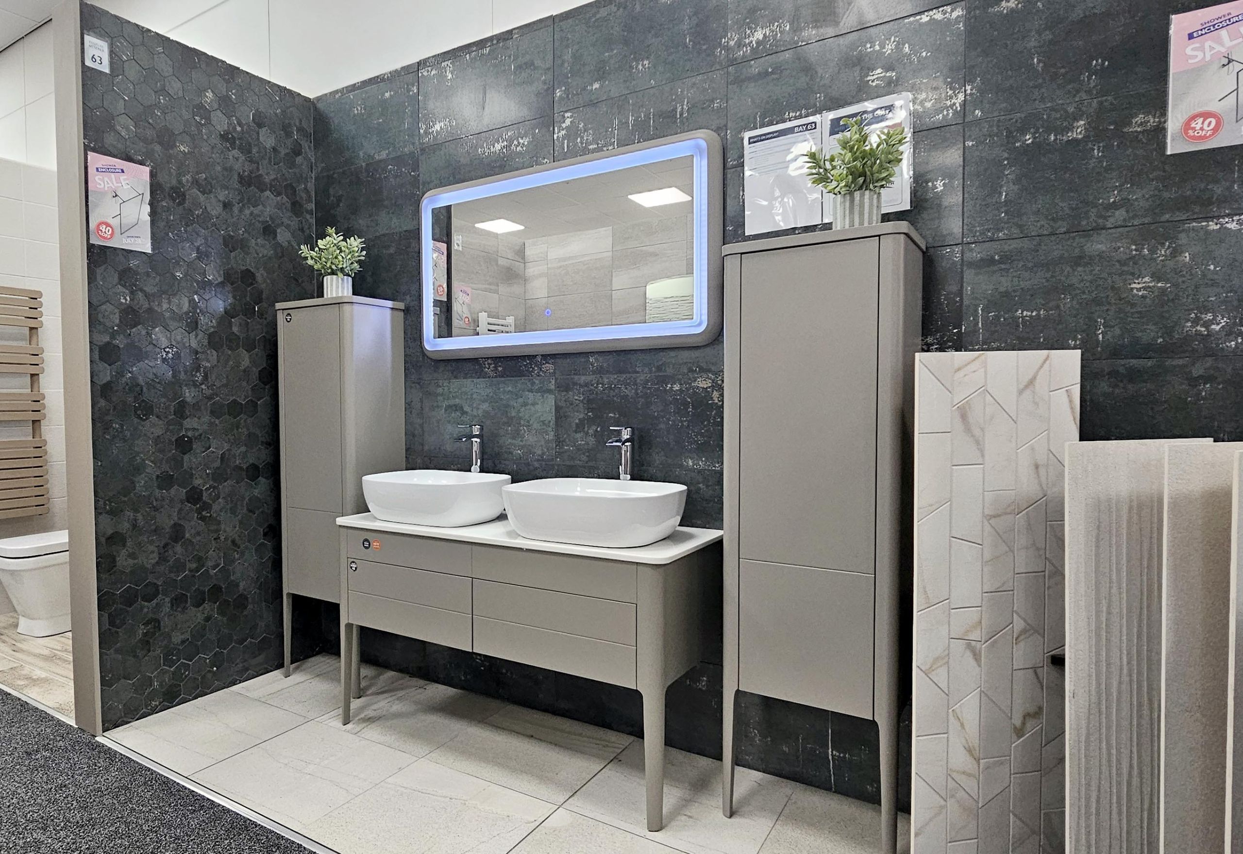 Easy Bathrooms & Tiles Basingstoke Showroom bathroom display