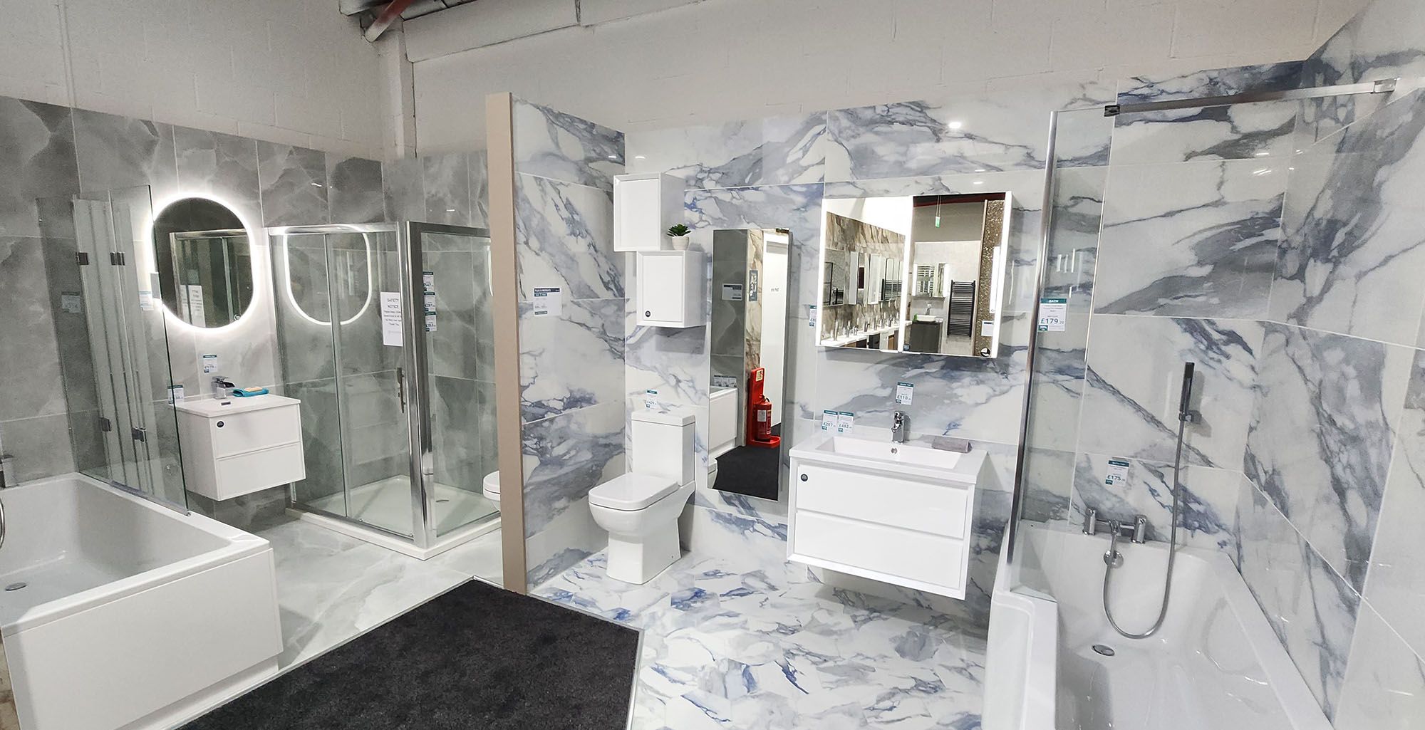 Bathroom bays at Easy Bathrooms Gloucester