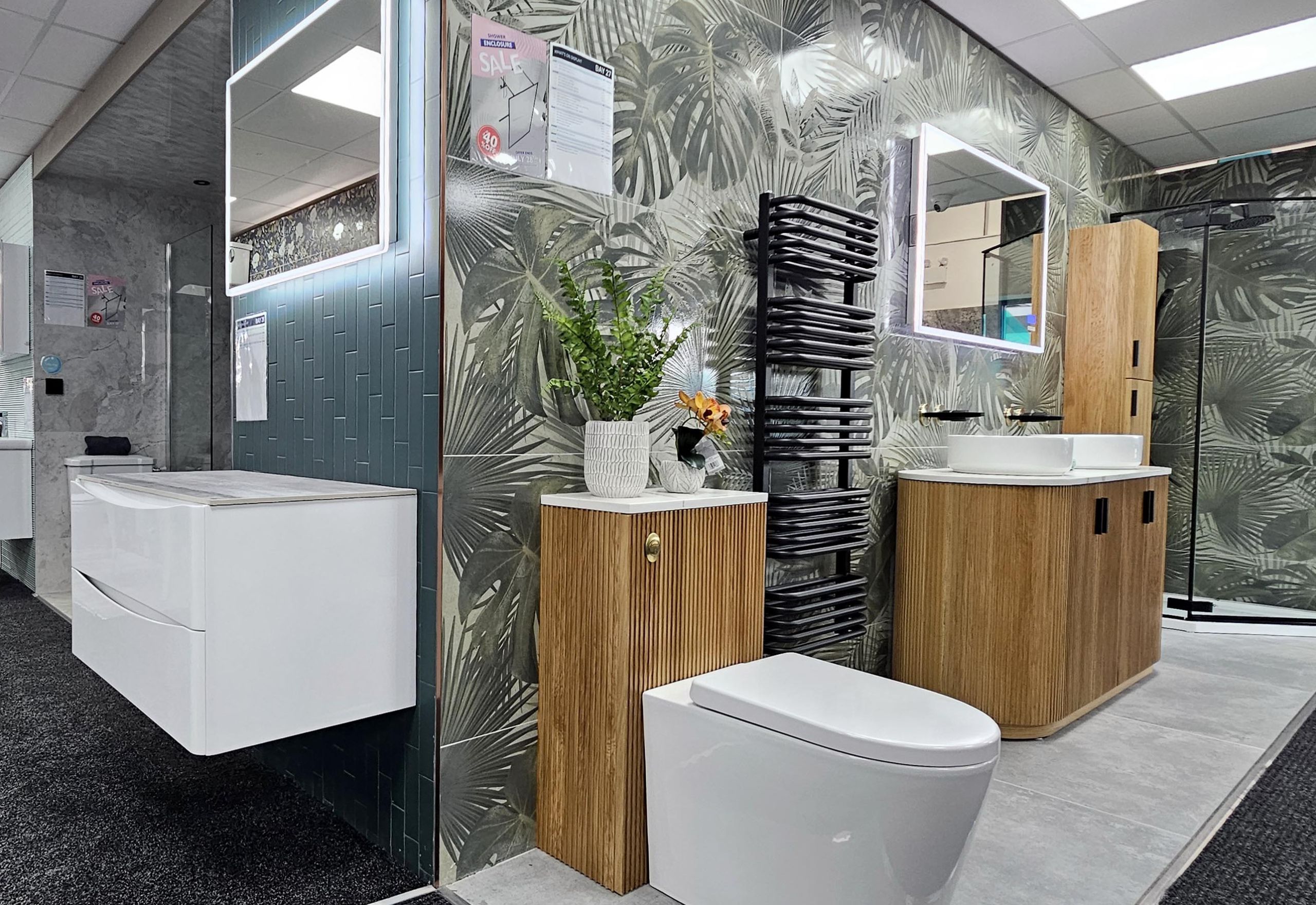 Bathroom bays at Easy Bathrooms Peterborough