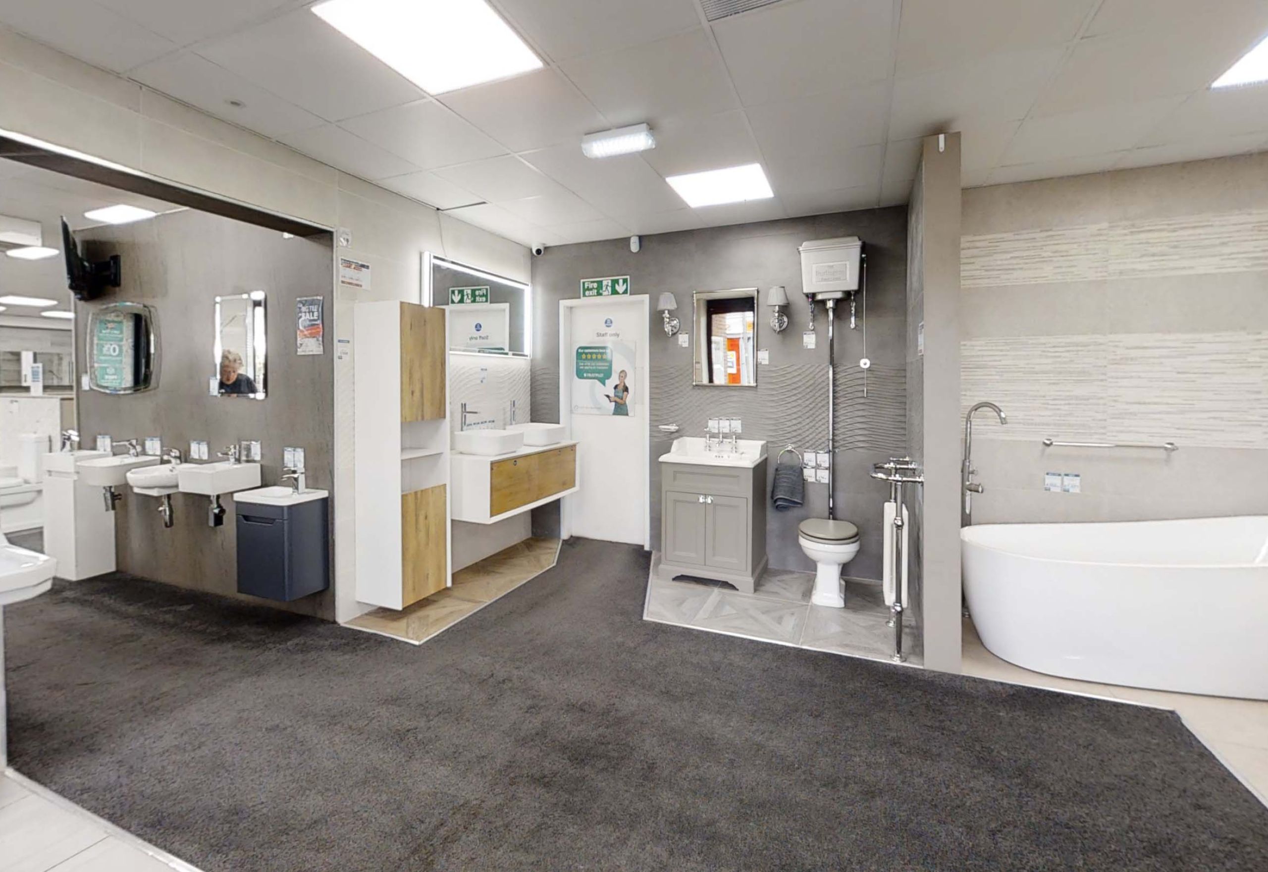 Bathrooms on display in Burton