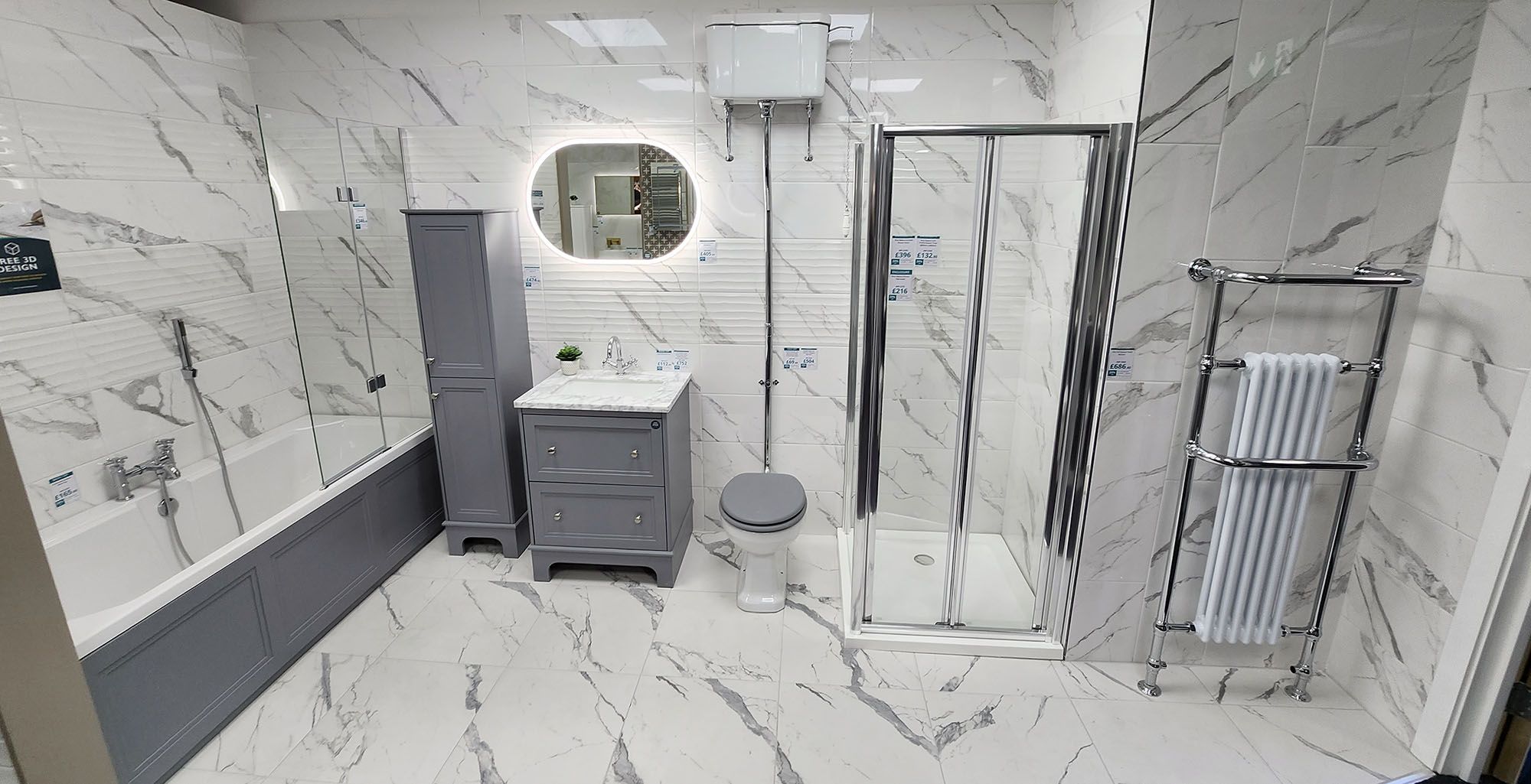 Bathroom displays Gloucester showroom